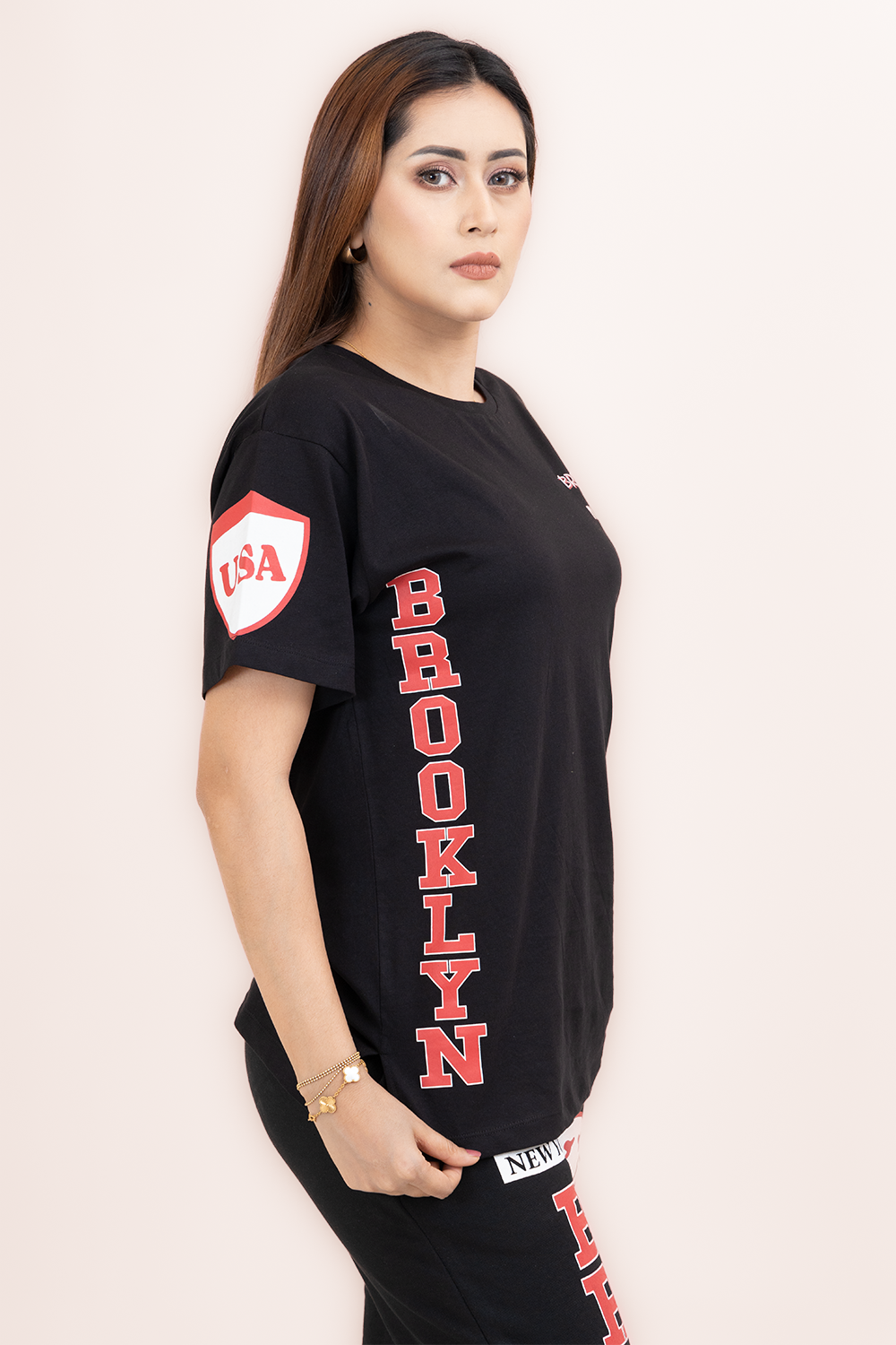 Women’s Brooklyn 2 Piece Set – T-Shirt (Cotton, GSM 180) & Pant (Terry Cotton, GSM 270) | Super Soft, Breathable & Comfort  | OFFDAY