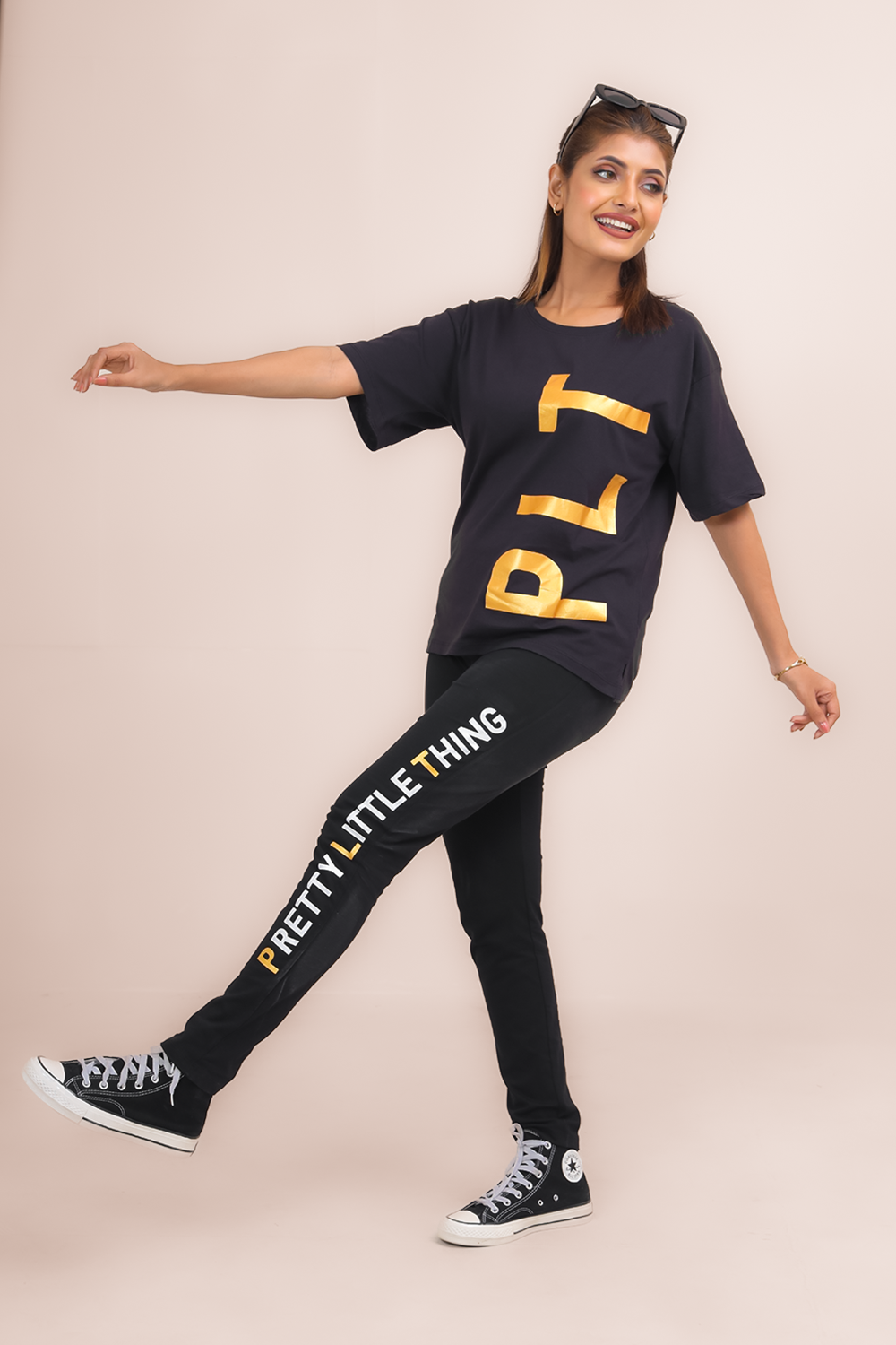 PLT Drop Shoulder Set – Tee (95% Cotton, GSM 170-180) & Pant (90% Cotton, GSM 220-230) | Stretchy, Breathable, Sleek Fit | OFFDAY