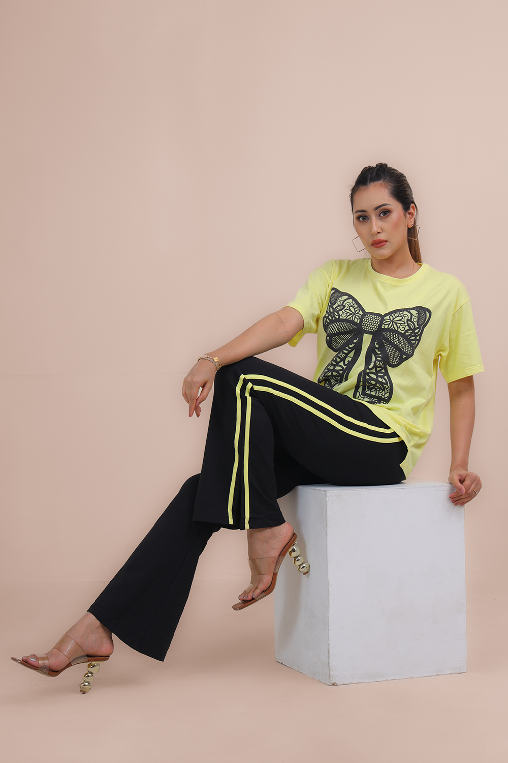 Women’s Drop Shoulder 2 Piece Outfits - Piping